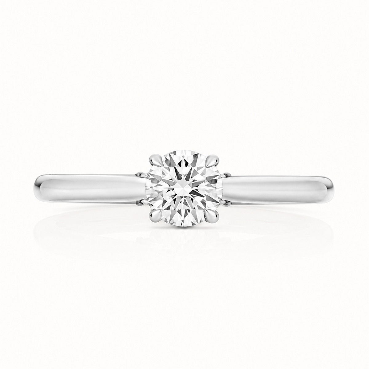 18ct Gold 0.75ct Round Lab Diamond Solitaire Engagement Ring white gold alternative view