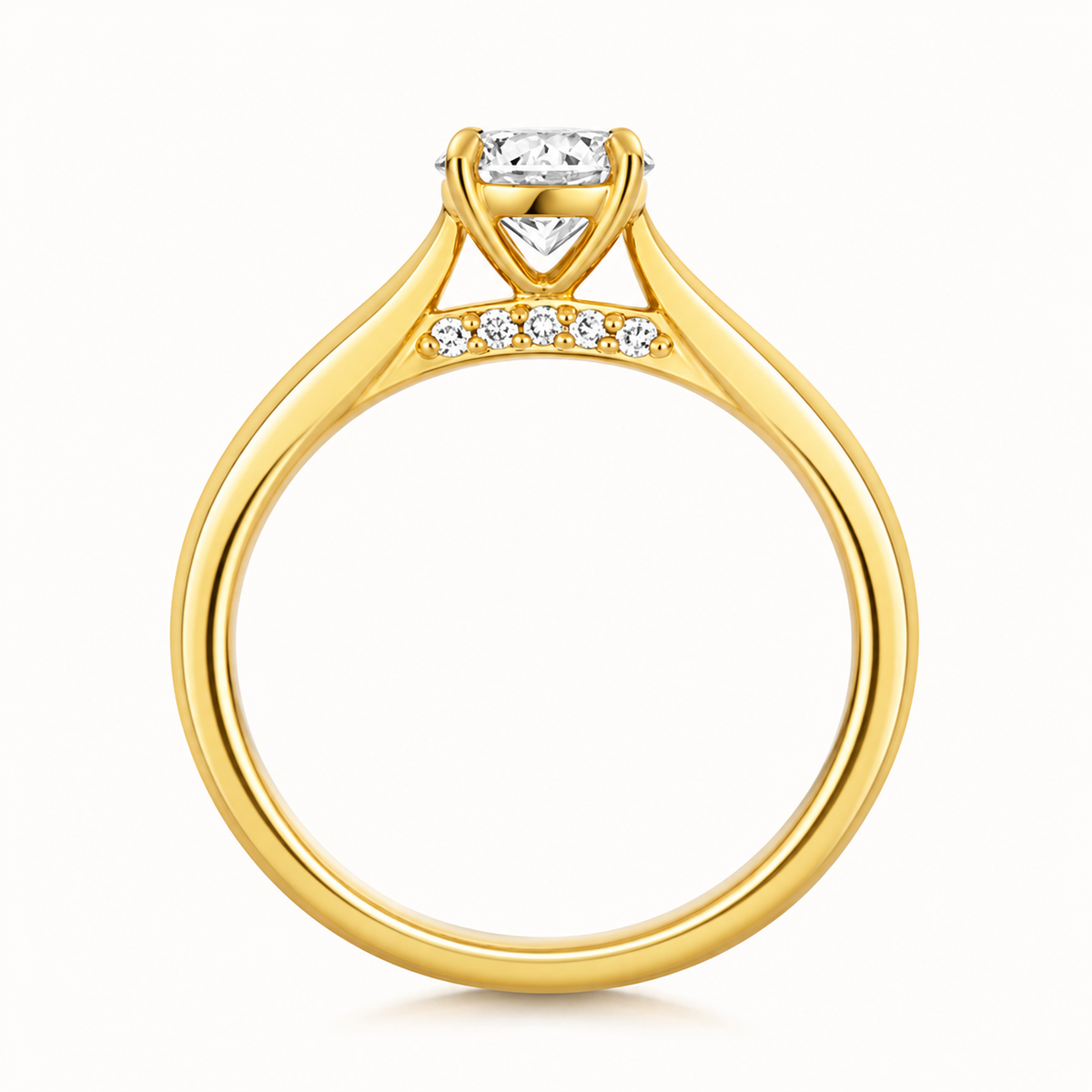 18ct Gold 1.50ct Round Lab Diamond Solitaire Engagement Ring yellow gold alternative view