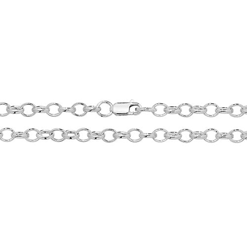 Sterling Silver Oval Belcher Chain - G1079