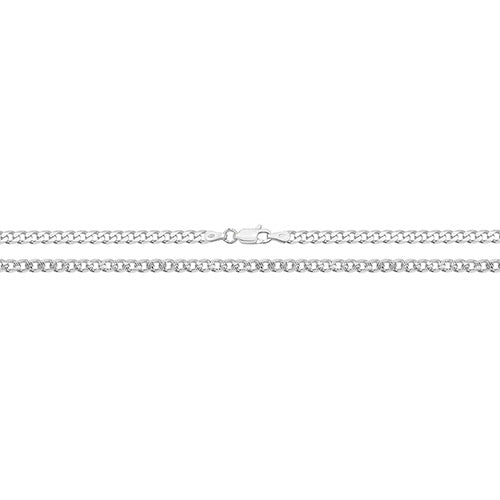 Sterling Silver Curb Pavé Bracelet - G1091