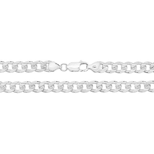 Sterling Silver Curb Pavé Bracelet - G1110