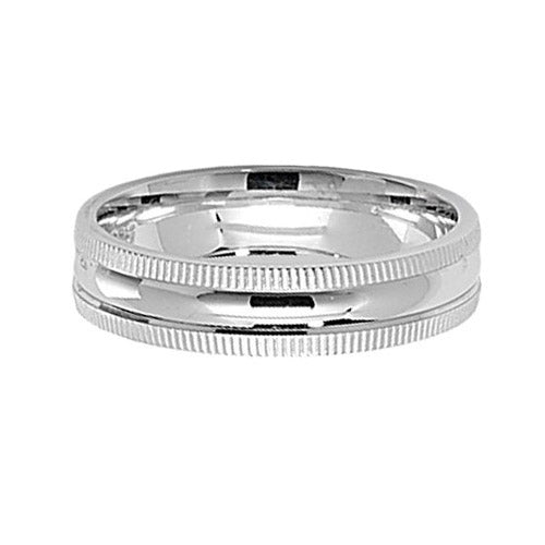 Sterling Silver 5 mm Milgrain Wedding Band - G7171