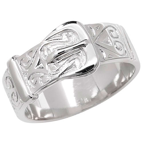 Sterling Silver Men's Buckle Ring - G7266