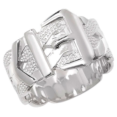 Sterling Silver Men's Buckle Ring - G7268