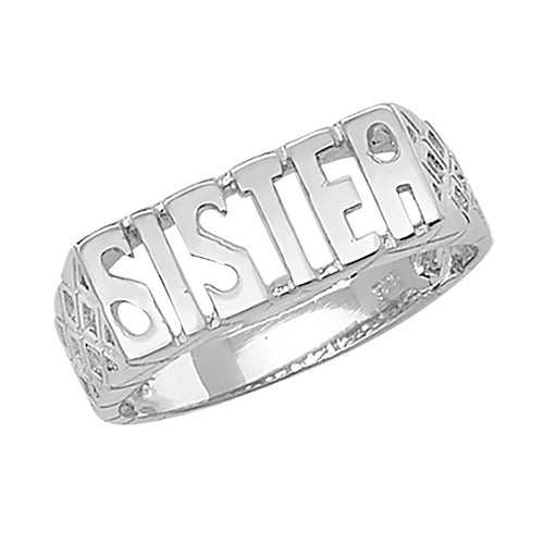 Sterling Silver Sister Ring - G7337