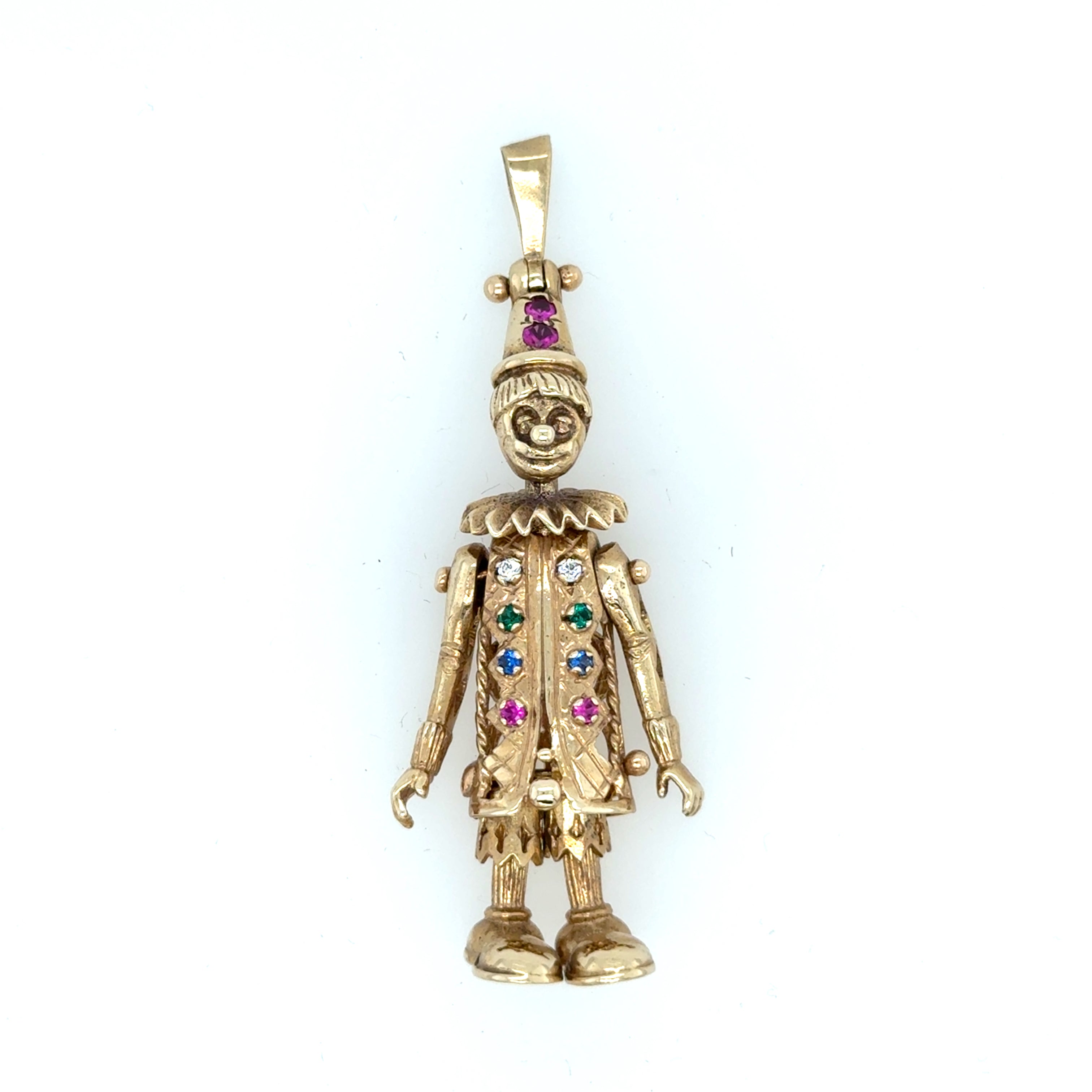 9ct Gold Clown Pendant