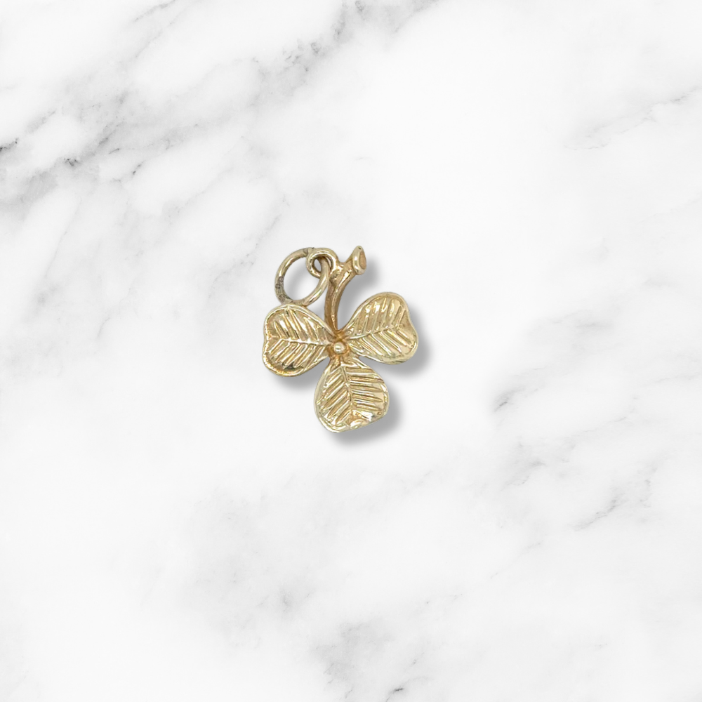 9ct Gold Three Leaf Clover Charm