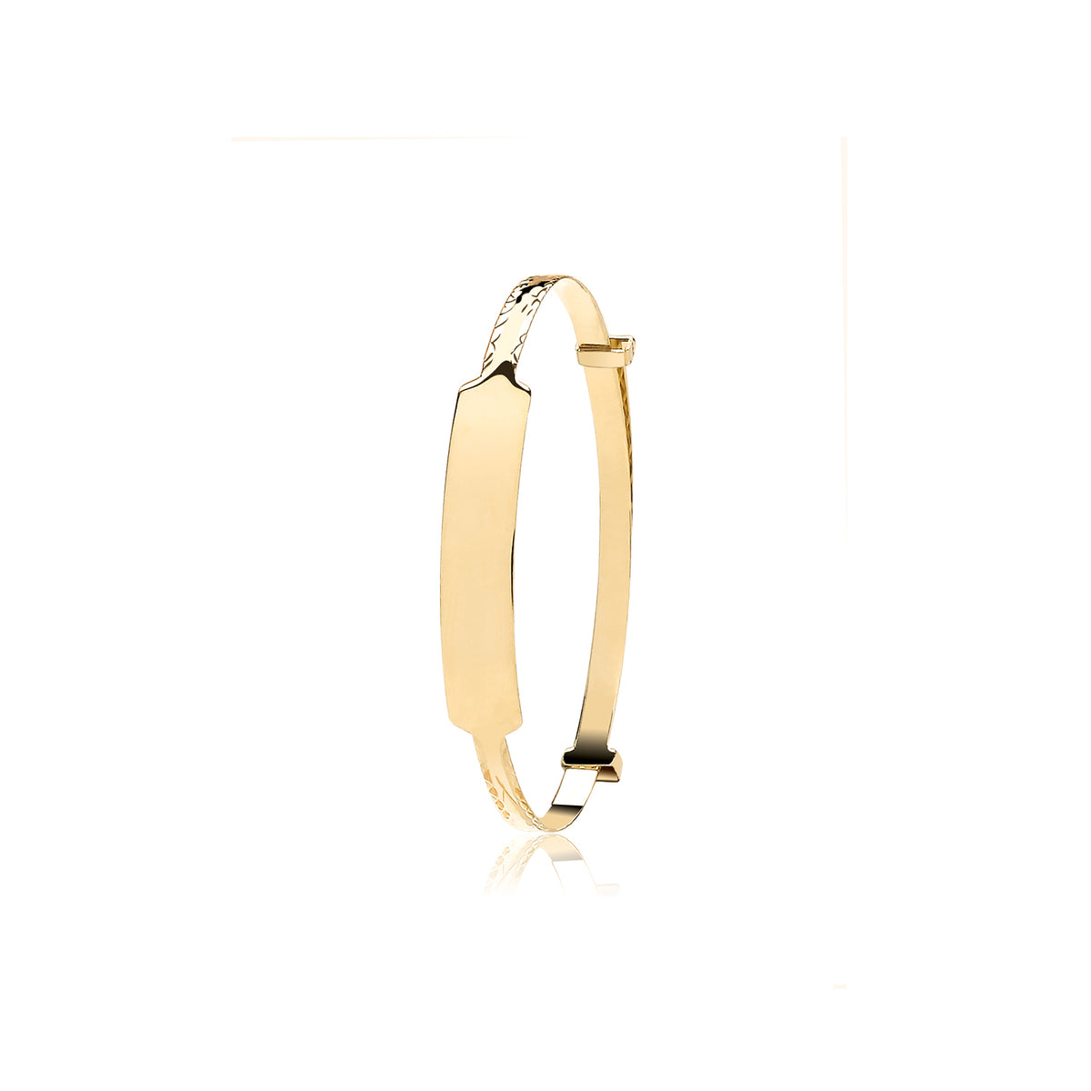 9ct Gold Babies' Diamond Cut Expandable Bangle - BN133ID