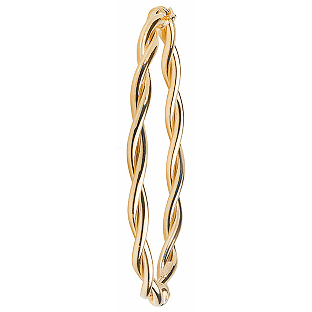 9ct Gold Entwined Hinged Bangle - BN366