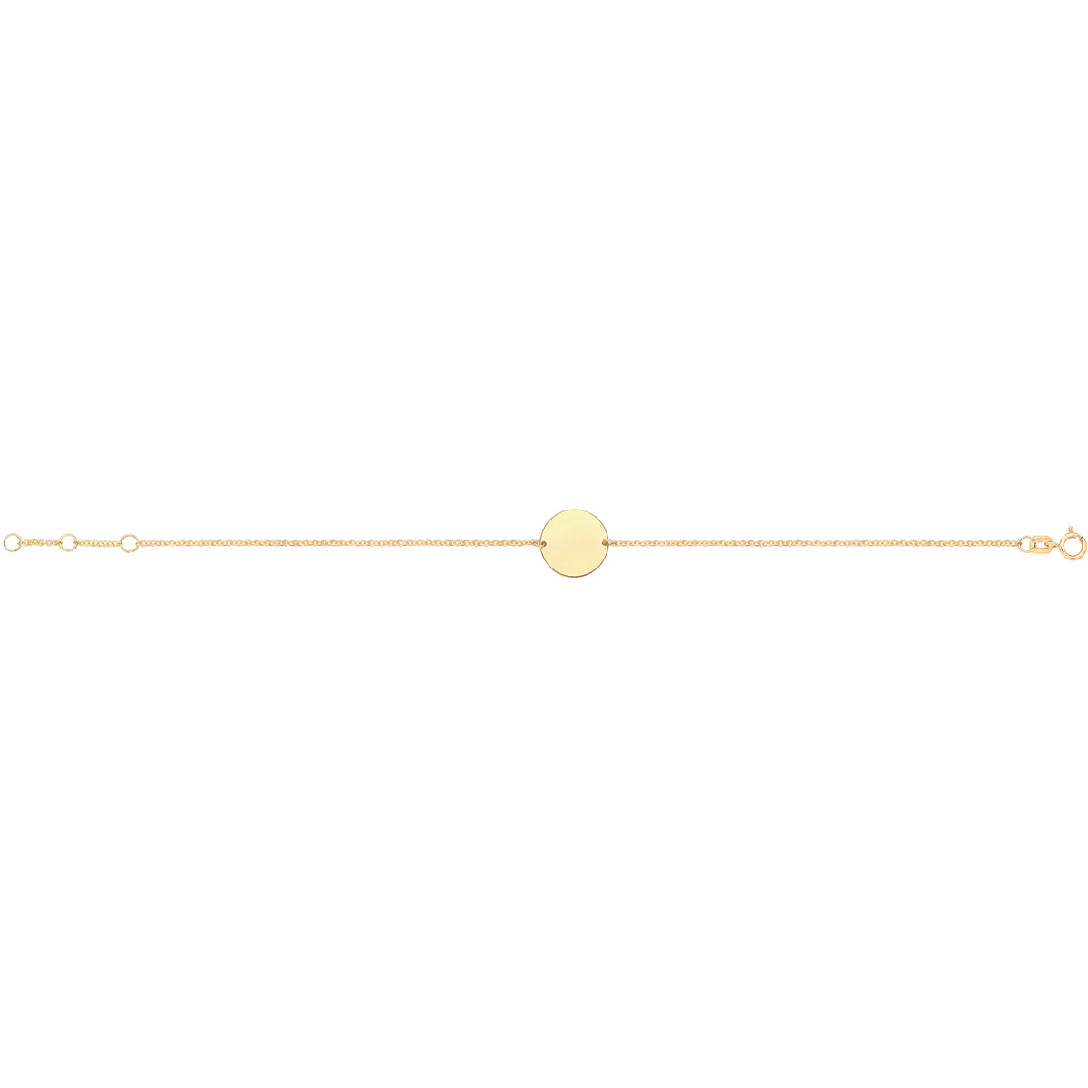 9ct Gold Disc ID Bracelet - BR667