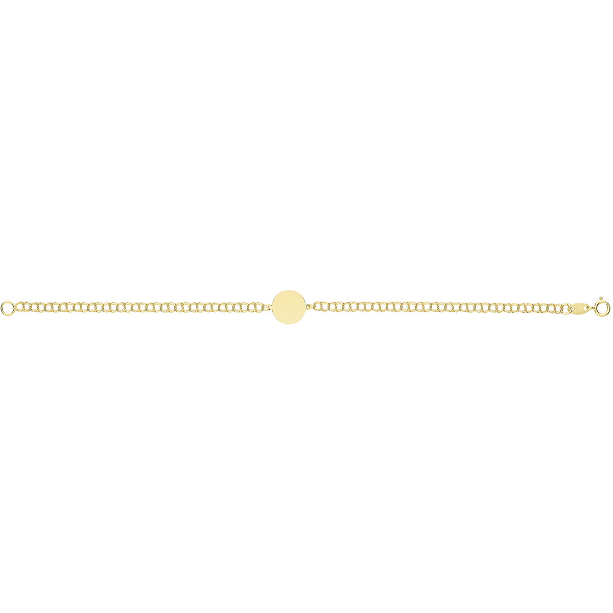 9ct Gold Round ID Bracelet - BR671
