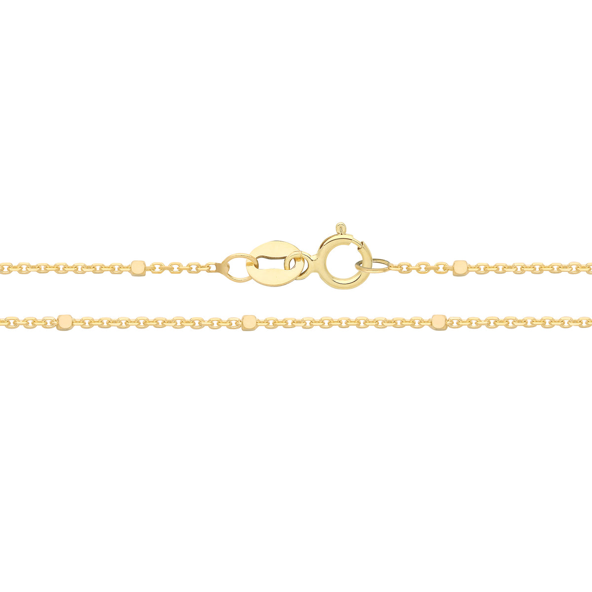 9ct Gold Diamond Cut Bead Chain - CH573