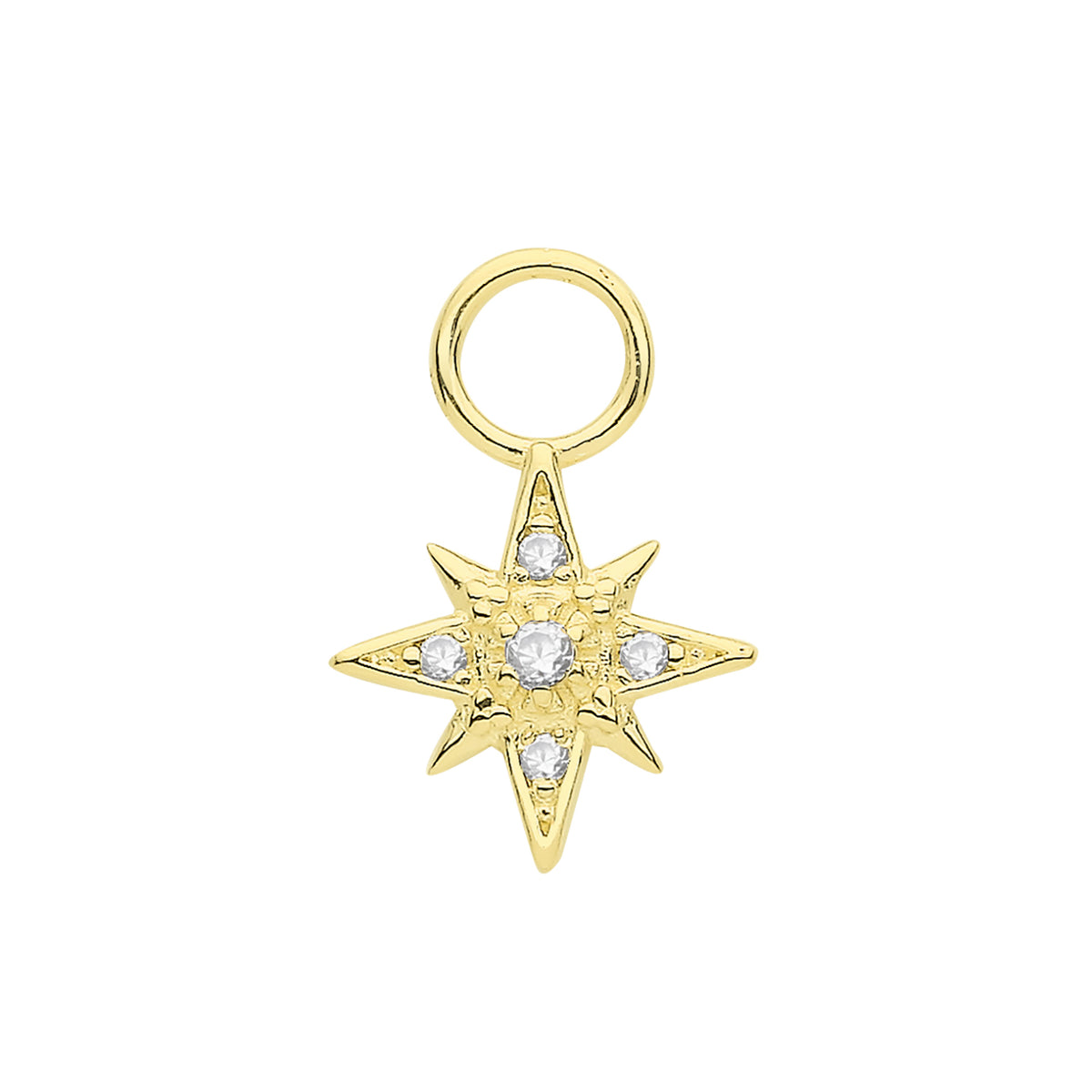 9ct Gold Star Earring Charm - EPN0016