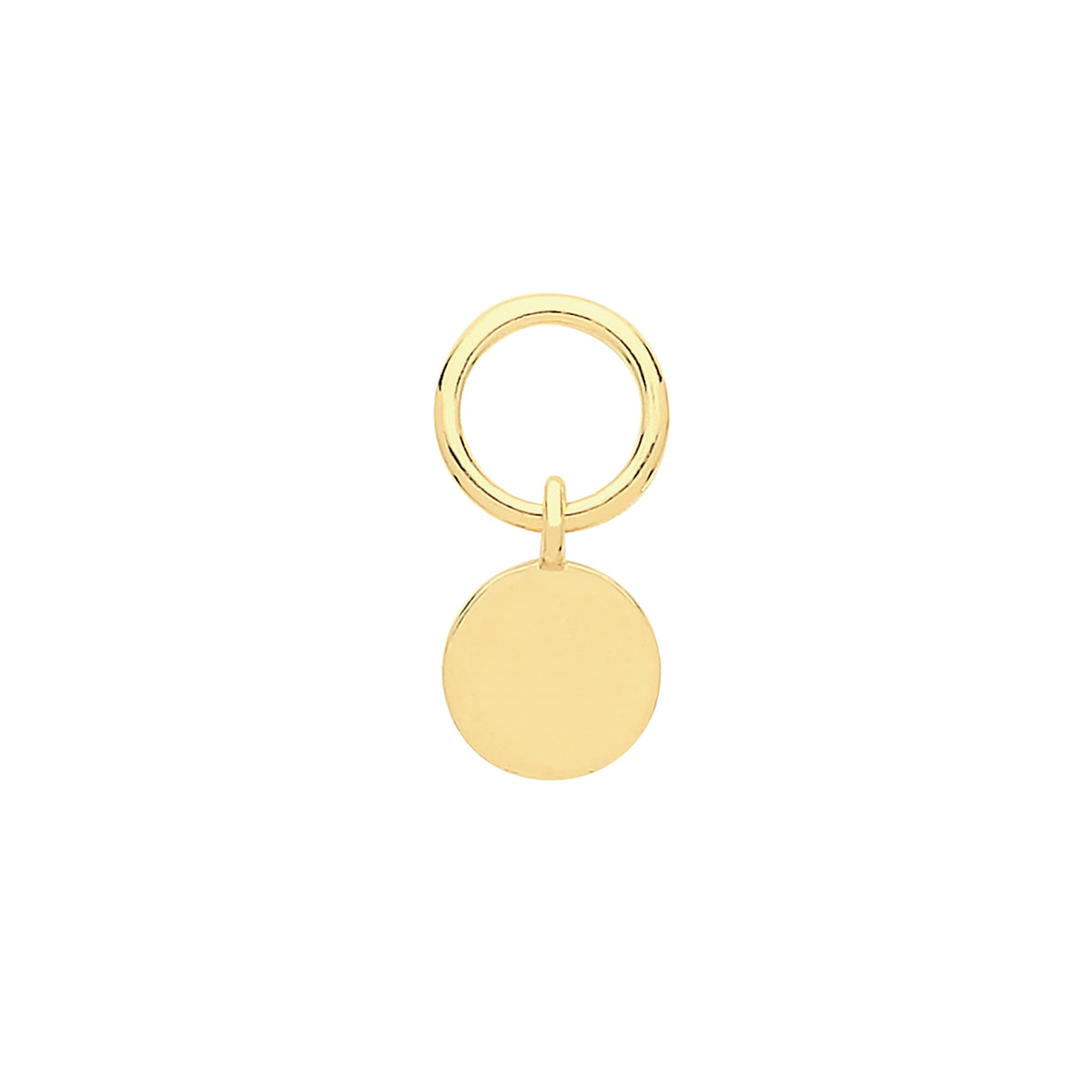 9ct Gold Disc Earring Charm - EPN002