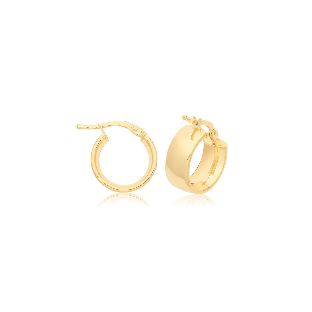 9ct Gold 6mm Tube Hoops - ER1200 - 8 mm