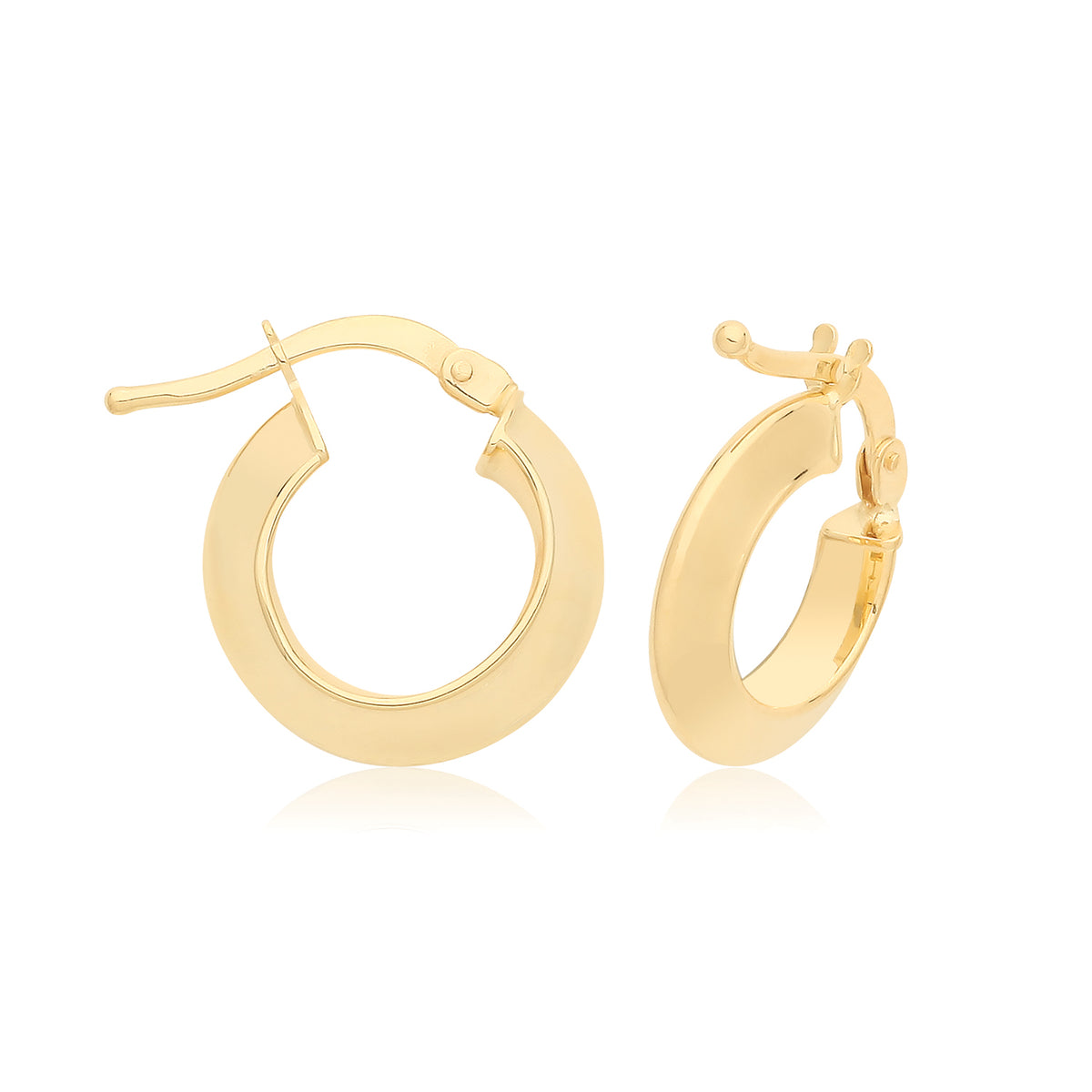 9ct Yellow Gold Hoops - ER1201, 8 mm