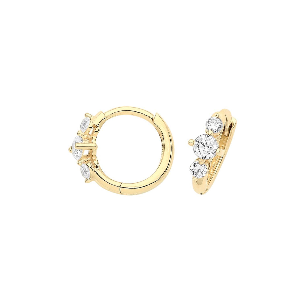 9ct Gold CZ Clickers - ES1688