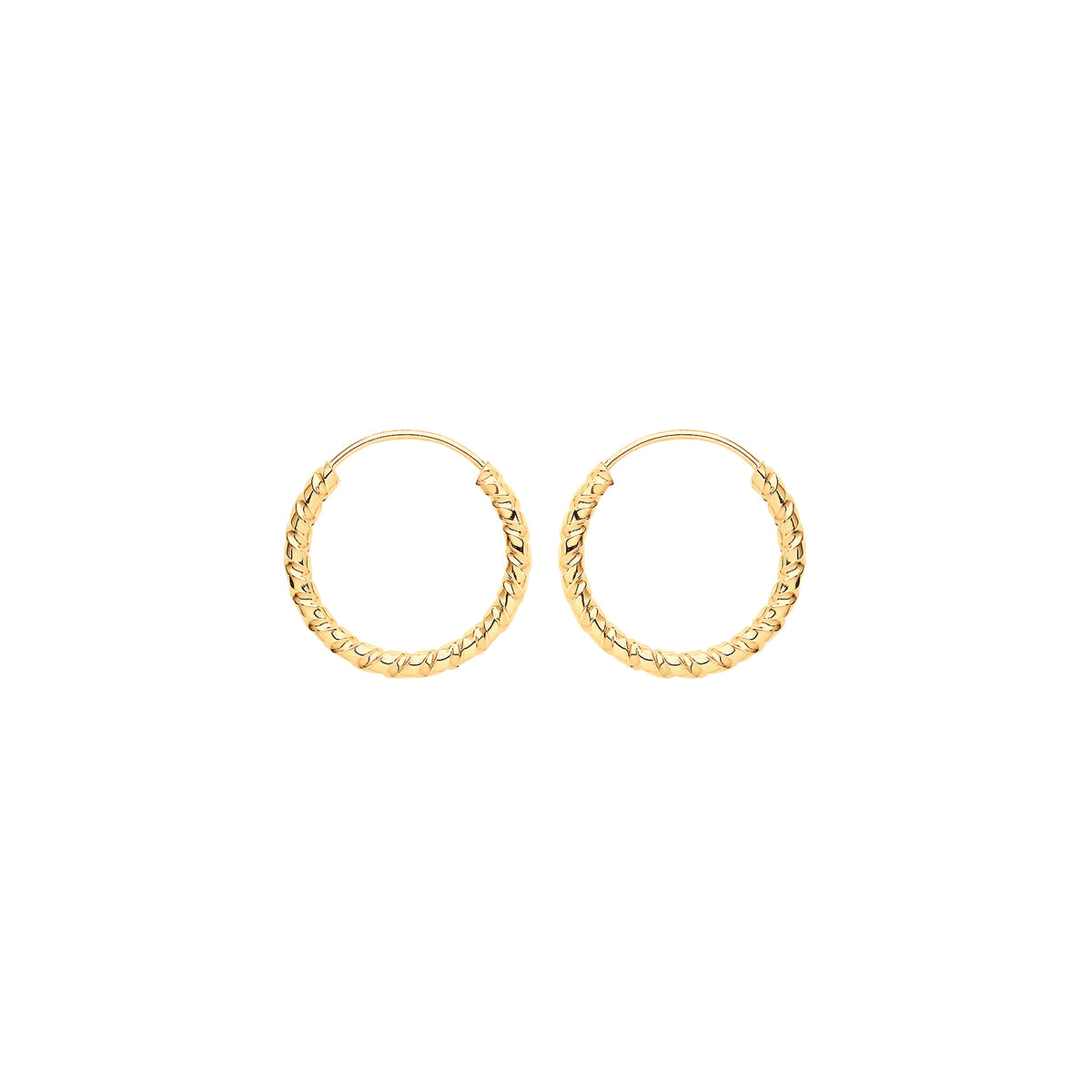 9ct Gold Twisted Sleepers - ES180