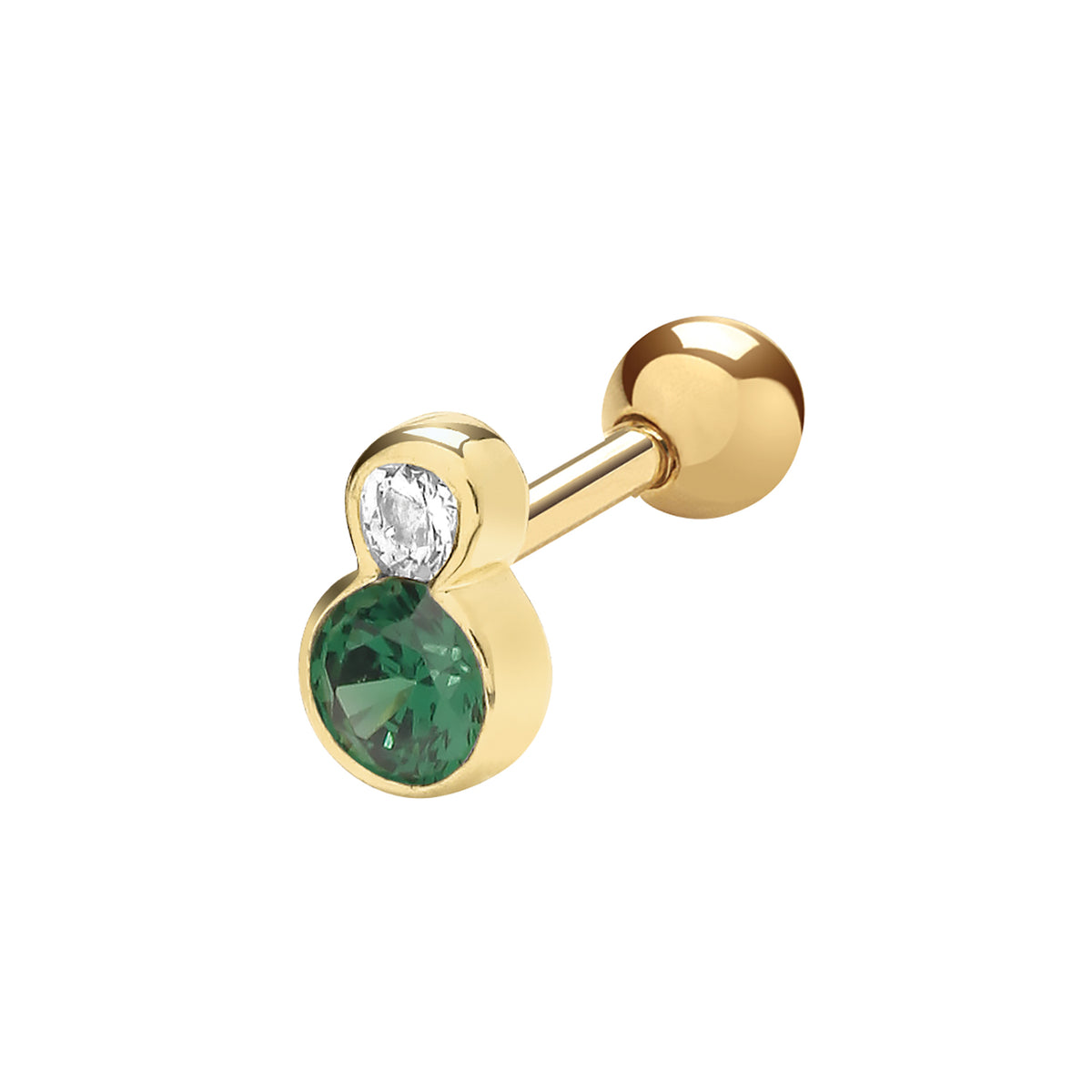 9ct Gold CZ Cartilage Stud - ES1998