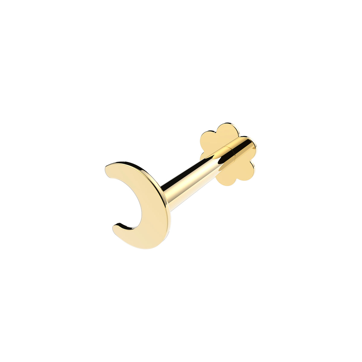 9ct Gold Moon Cartilage Labret - ES2033