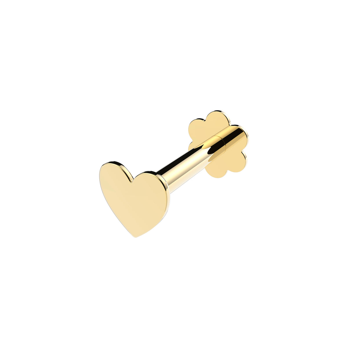 9ct Gold Heart Cartilage Labret - ES2034