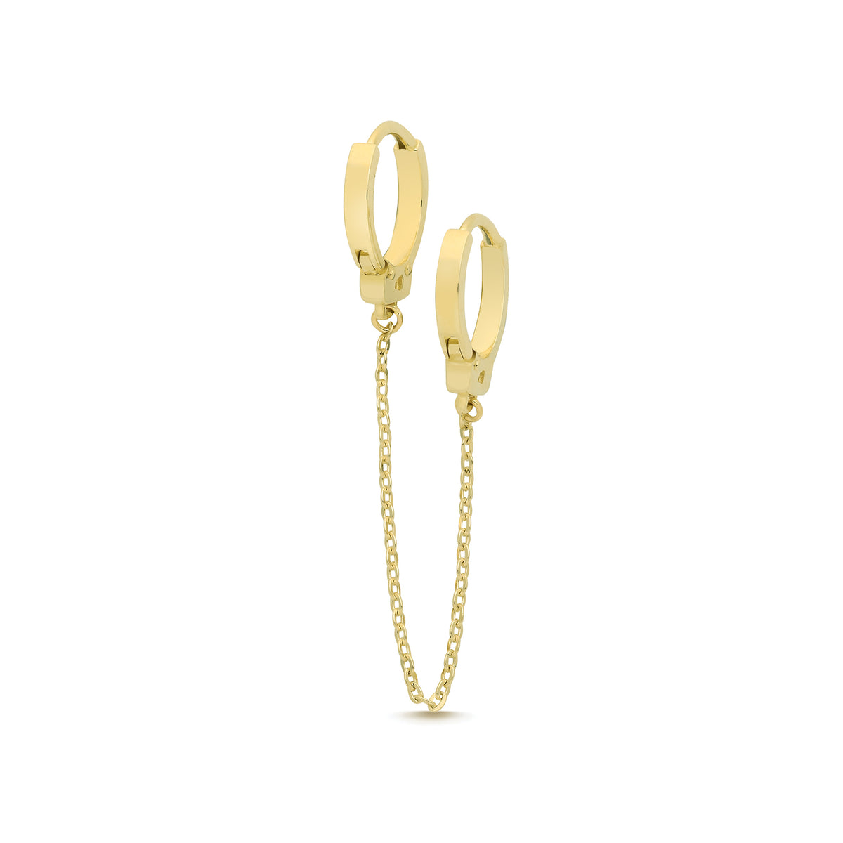 9ct Yellow Gold Handcuff Chain Single Earring - ES2116