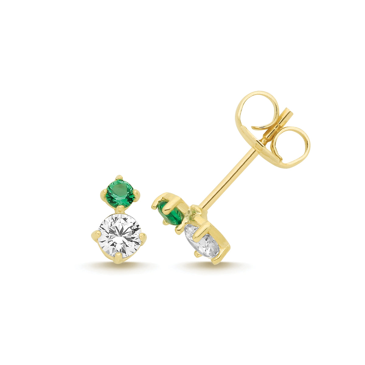 9ct Yellow Gold CZ Studs - ES2164