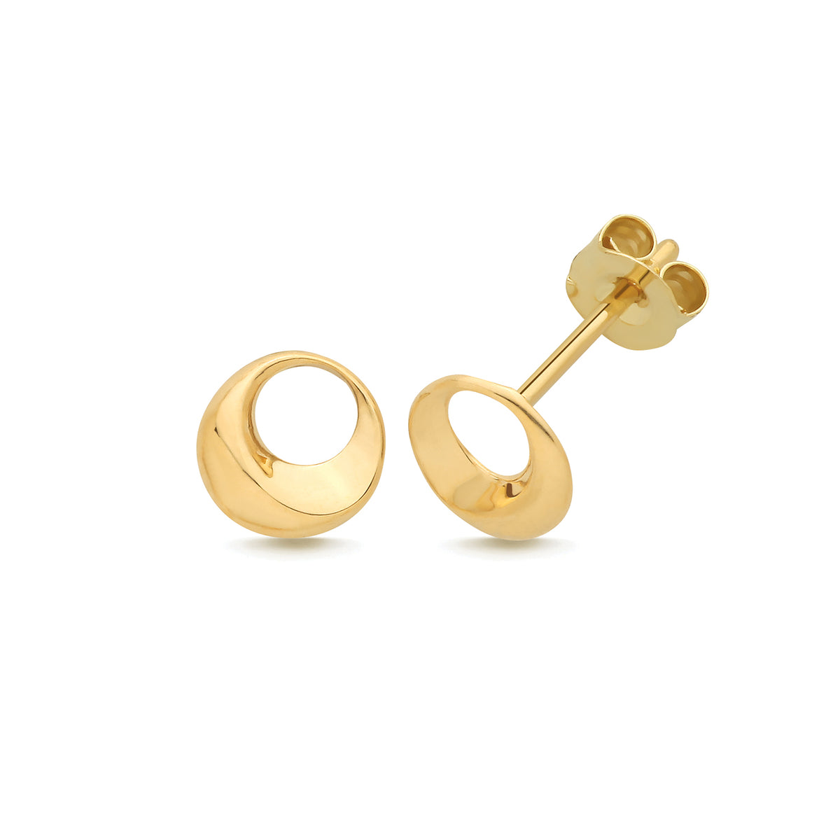 9ct Yellow Gold Vortex Stud - ES2176