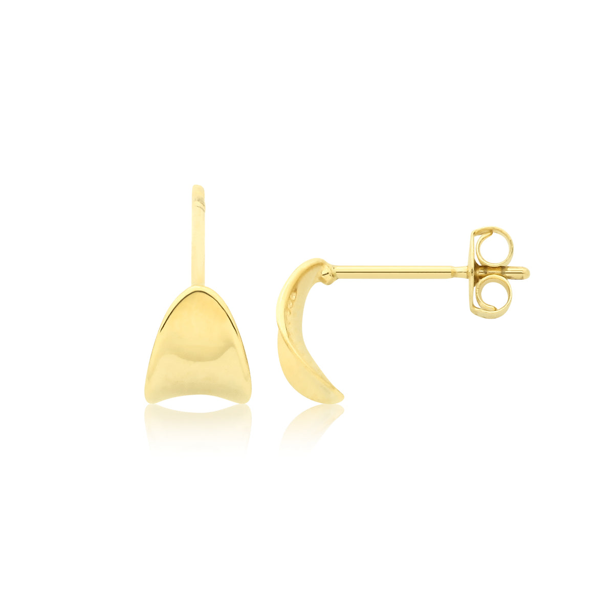 9ct Yellow Gold Petal Huggie Stud - ES2187