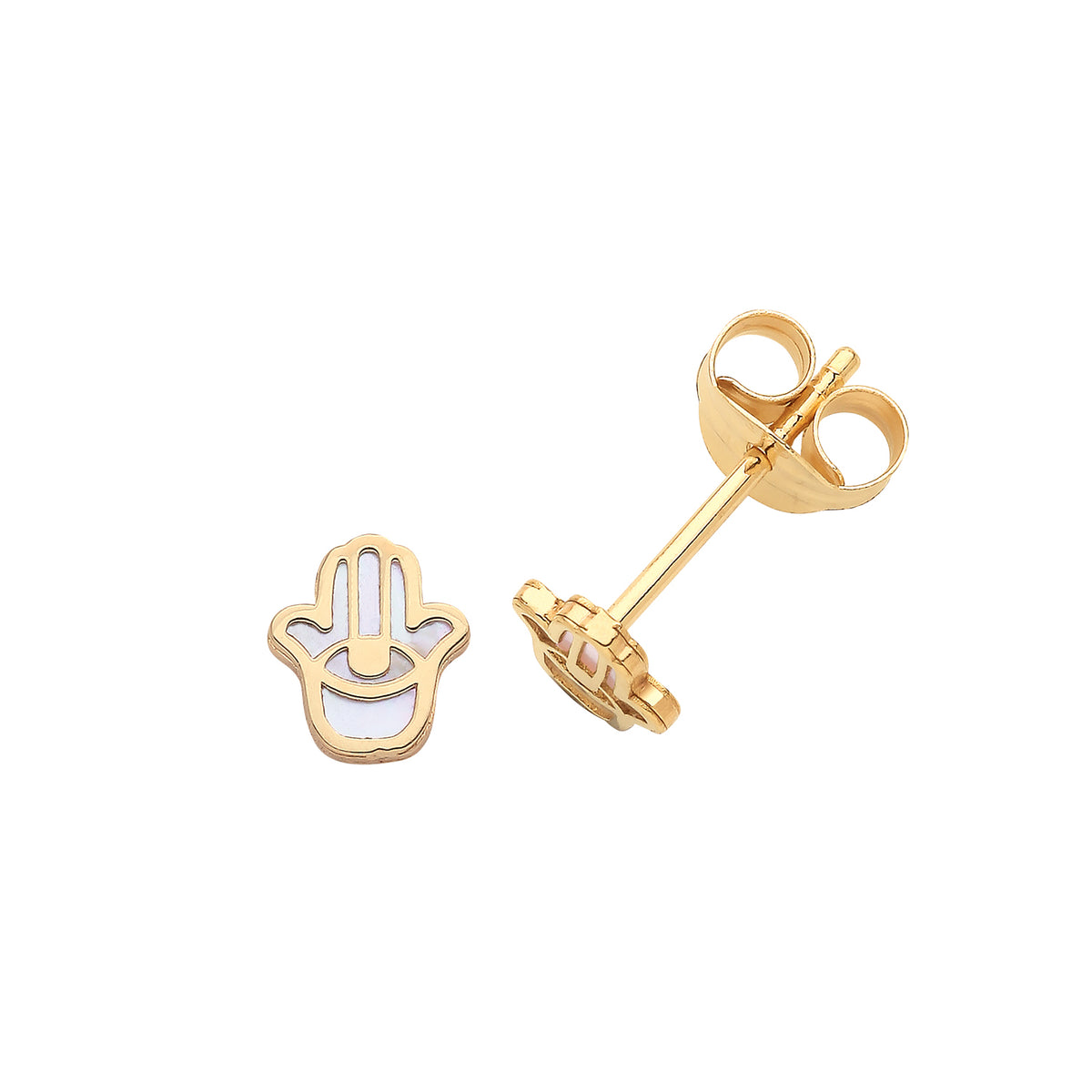 9ct Gold Hamsa Studs - ES722