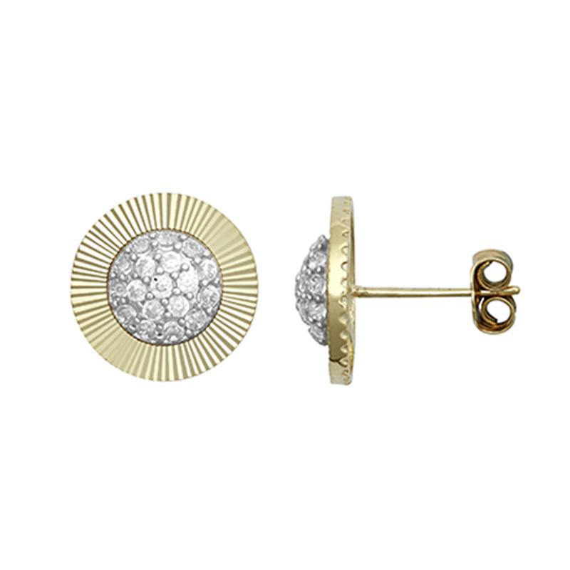 Presidential Earrings with CZ Stones