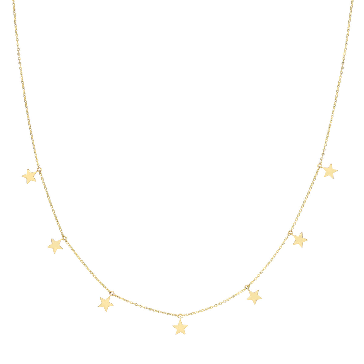 9ct Gold Hanging Stars Necklet - NK425
