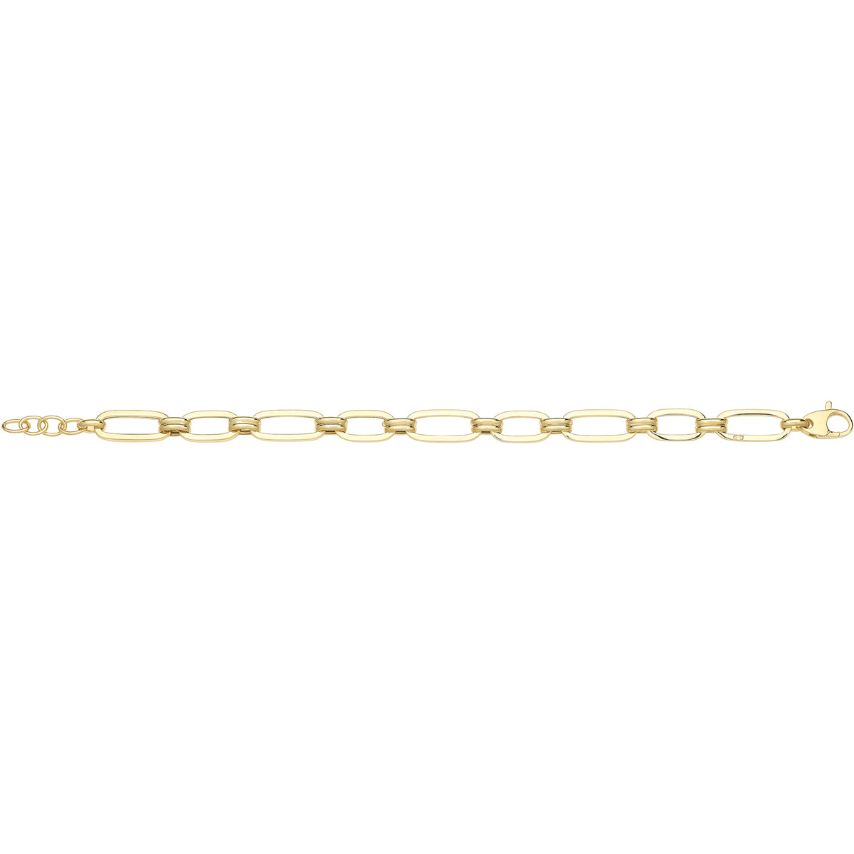 9ct Gold Hollow Bracelet - NK447B