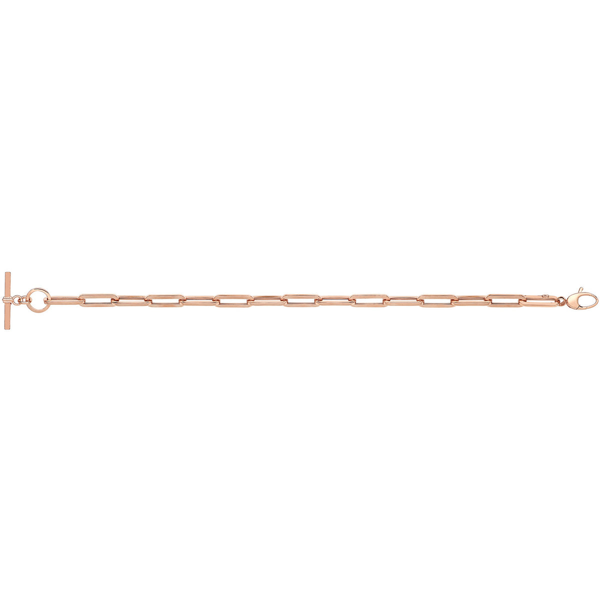9ct Rose Gold Hollow Bracelet - NK449B