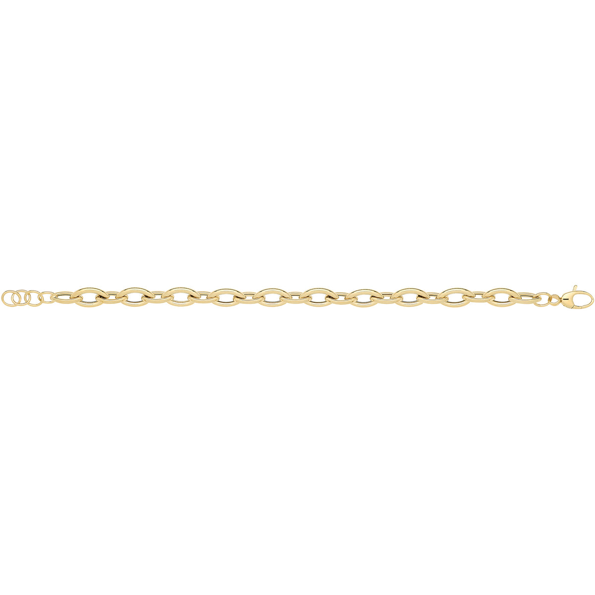 9ct Gold Hollow Bracelet - NK473B