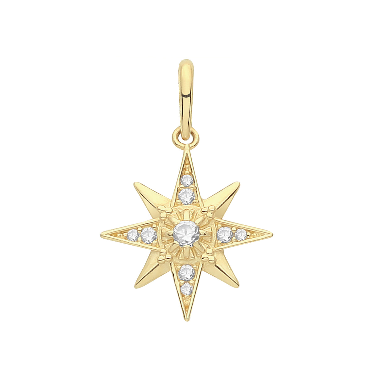 9ct Gold Star Pendant - PN1283