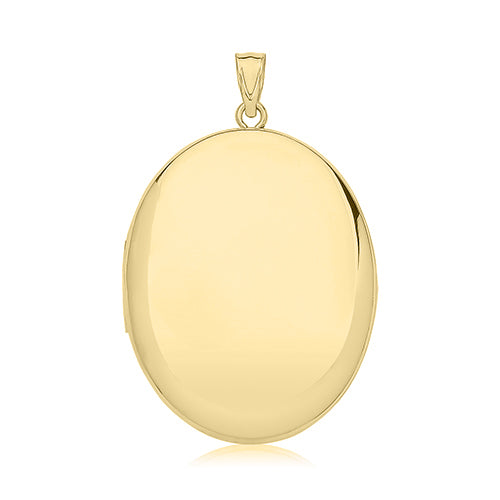 9ct Yellow Gold Plain Oval Locket - PN1320