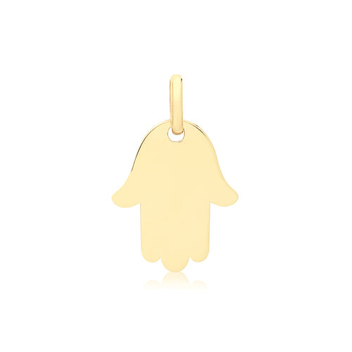 9ct Gold Plain Hamsa Pendant - PN1331