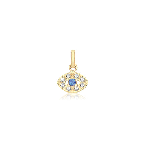 9ct Gold Evil Eye CZ Pendant - PN1344