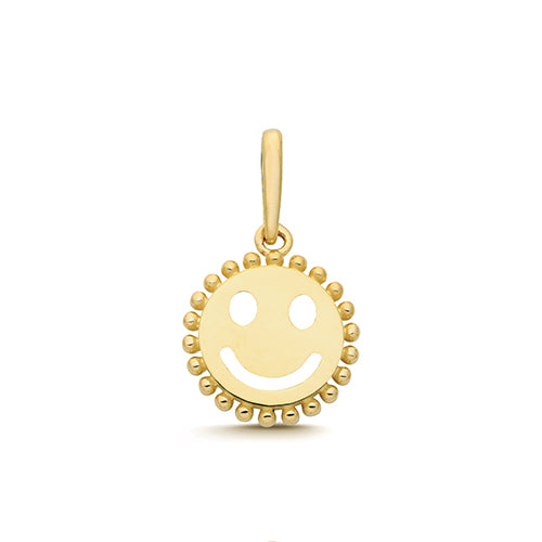 9ct Yellow Gold Smiley Face Charm - PN1372