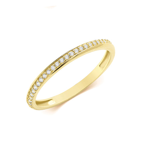 9ct Yellow Gold Half Eternity Ring - RN1677