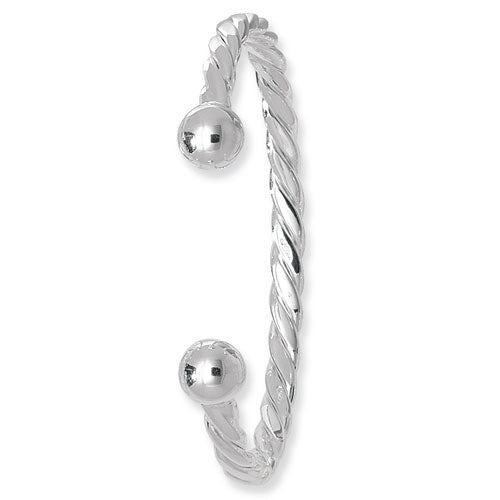 Silver Gents' Twisted Torc Bangle G4094