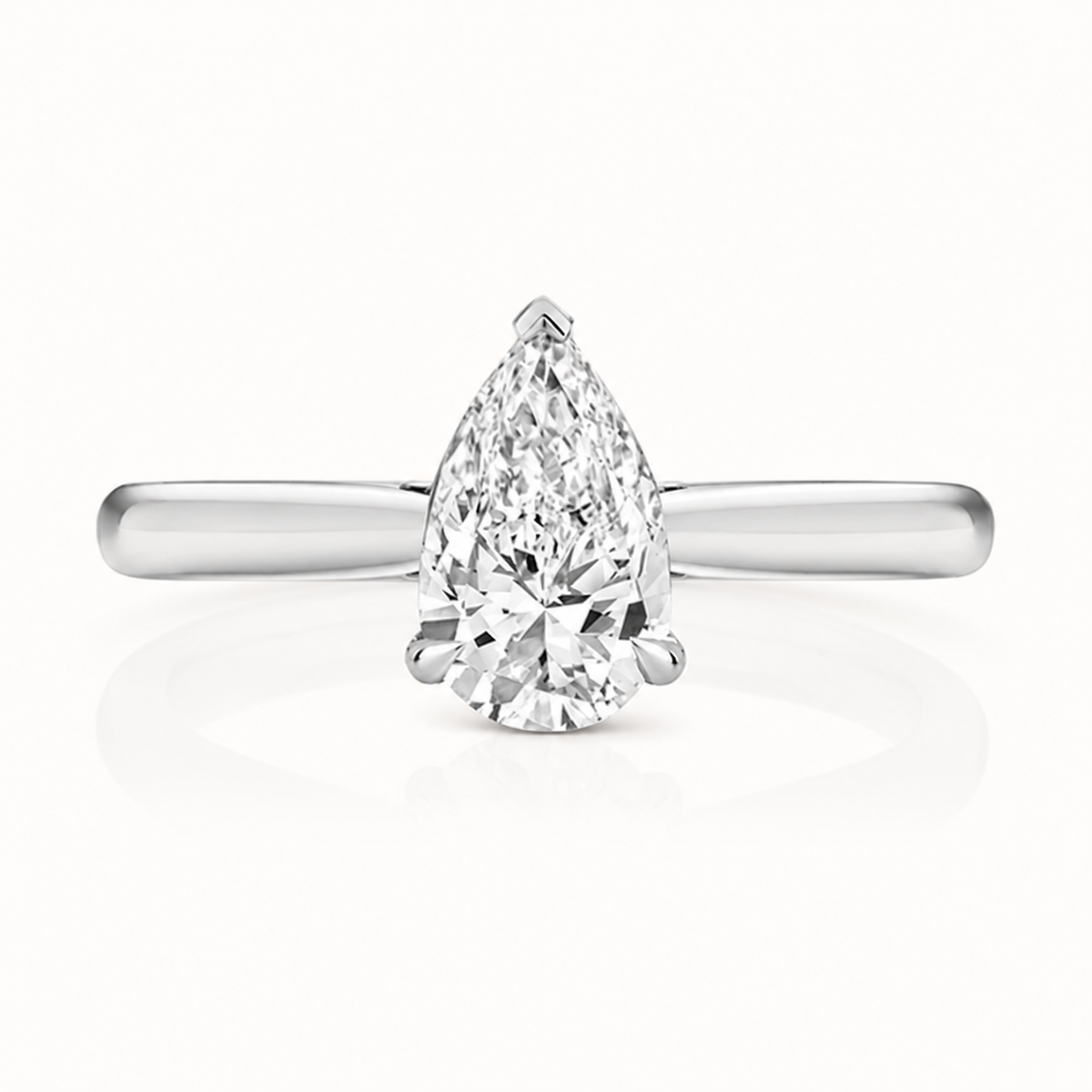 18ct gold pear lab diamond engagement ring alternative view