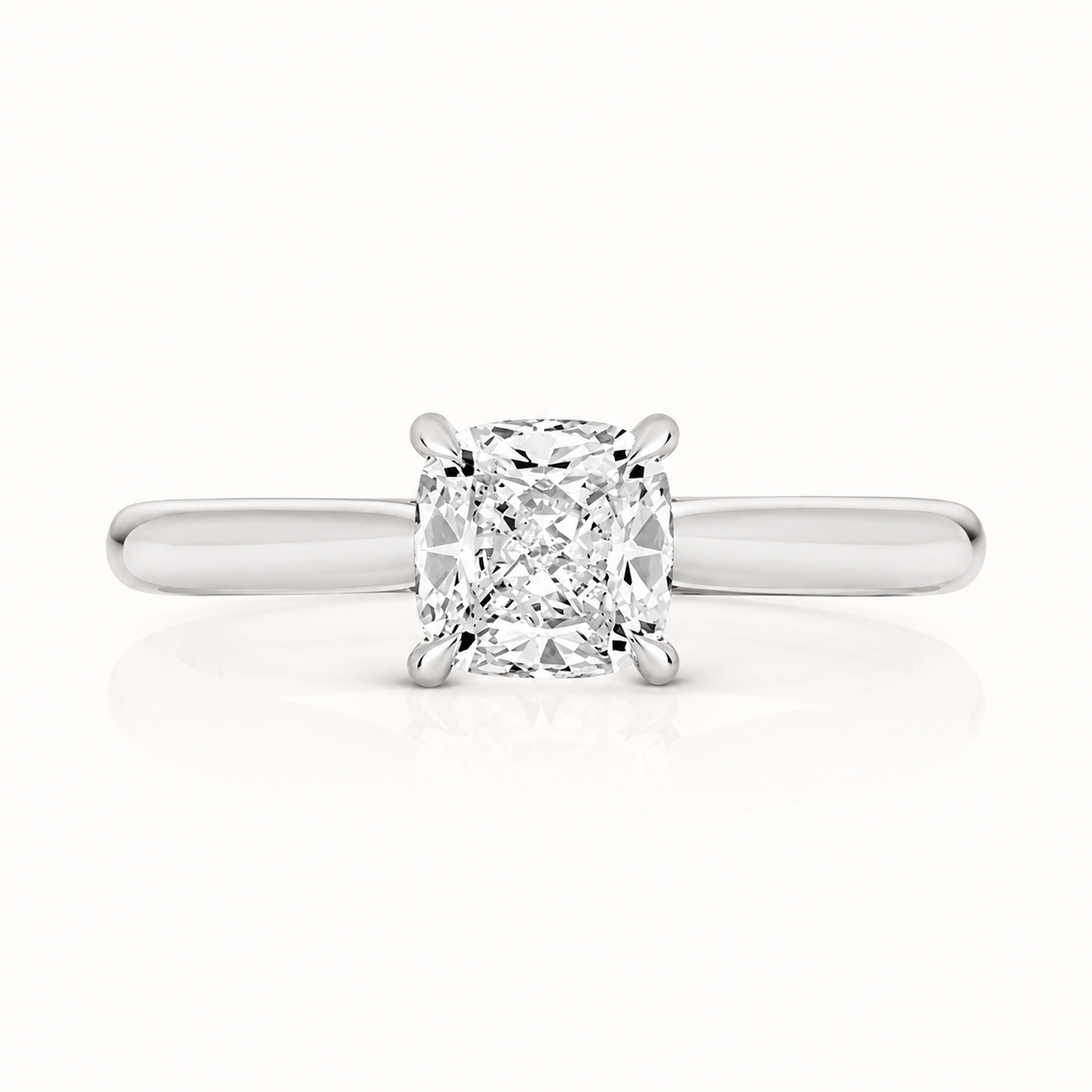 18ct gold cushion lab diamond engagement ring alternative view