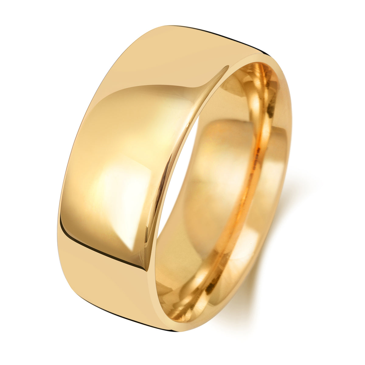 Plain Slight Court Wedding Band · 8mm in 9ct yellow gold