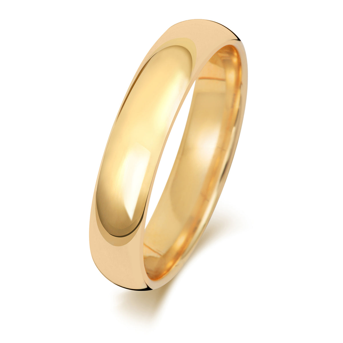 Plain Traditional Court Wedding Band · 4mm in 9ct yellow gold