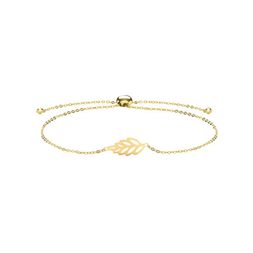 9Ct Gold Leaf Pull Style Bracelet - BR636