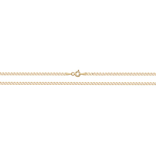 9CT Gold Flat Curb Bevelled Chain CH192