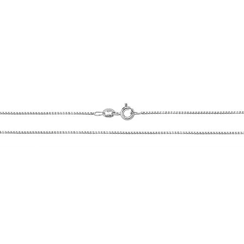 9CT White Gold Box Chain
