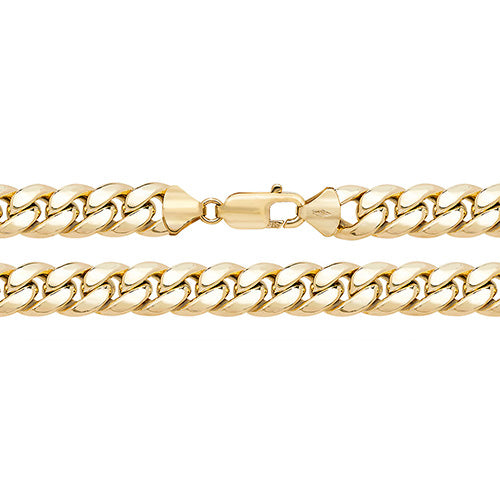 9CT Gold Curb Cuban Hollow Chain - 10mm - CH494